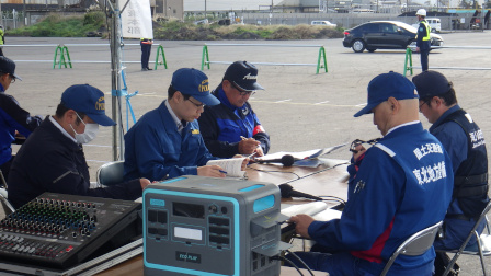 緊急会議参集訓練の模様