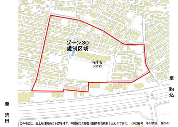 規制区域　青森市大字筒井字八ツ橋地内