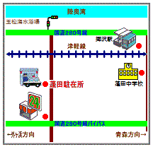 蓬田駐在所の地図